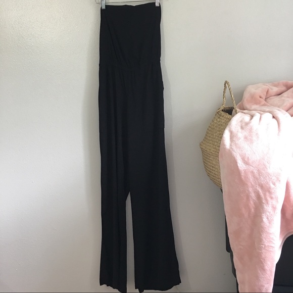 Michael Stars | Strapless Wide Leg Jumpsuit - Picture 3 of 8